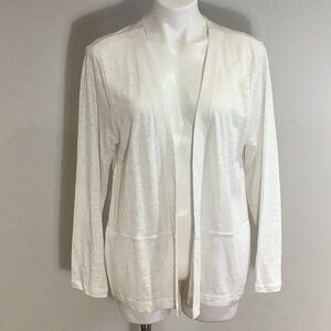 Habitat linen Women's White Open-Front cardigan size L
